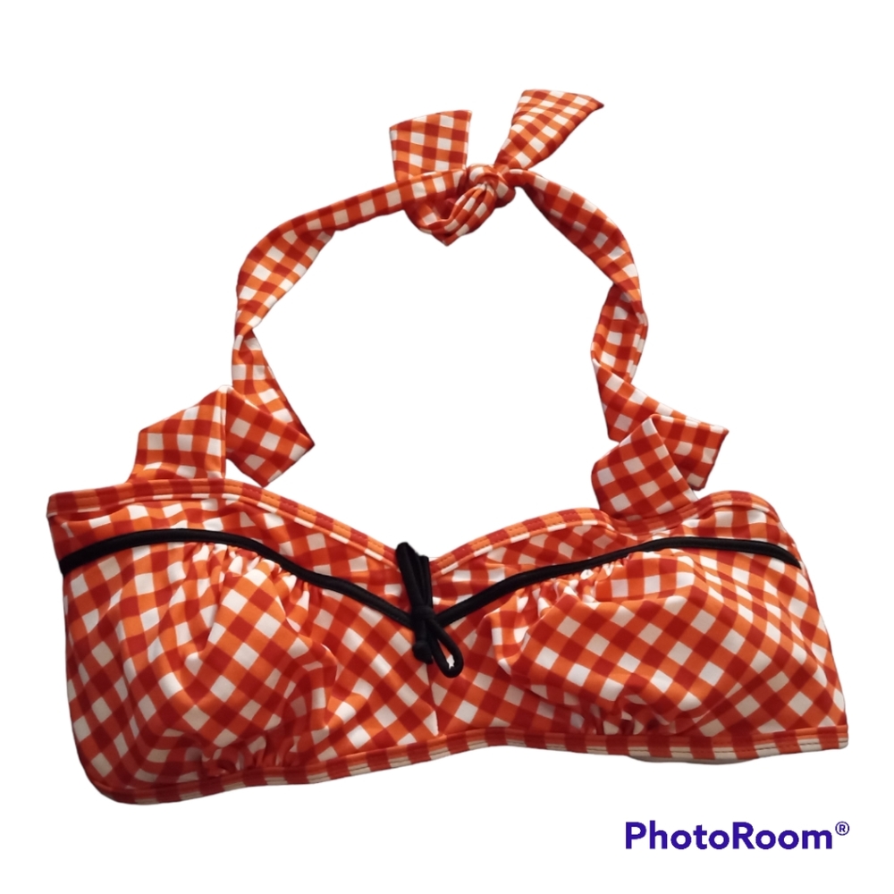 Swim Top Red & White Polka  sz Small